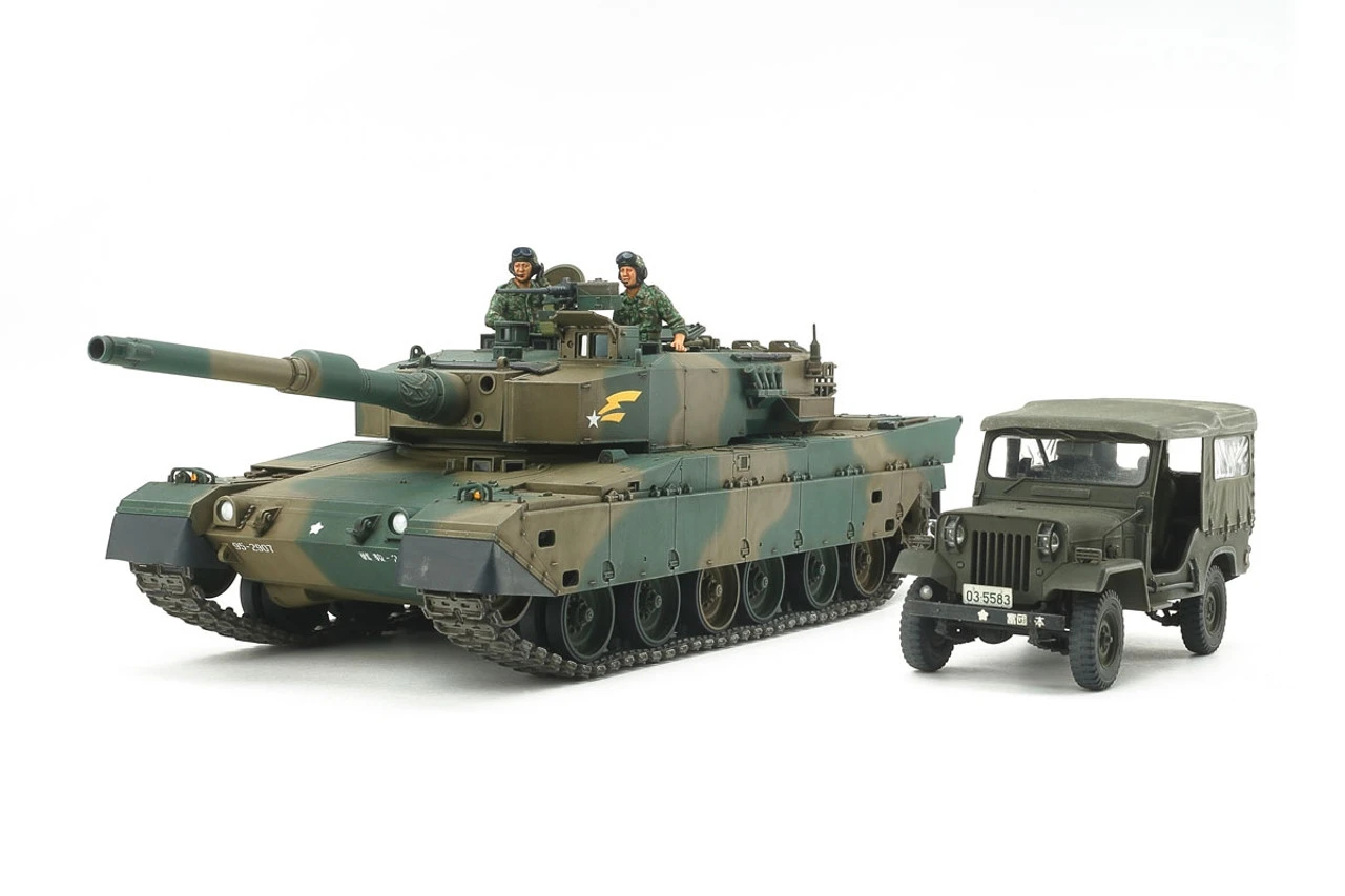 Tamiya 25186 - JGSDF Type 90 Tank W/ Type 72 Light Truck Japan - 1:35 Scale Kit 1 Tamiya 25186 - JGSDF Type 90 Tank W/ Type 72 Light Truck Japan - 1:35 Scale Kit