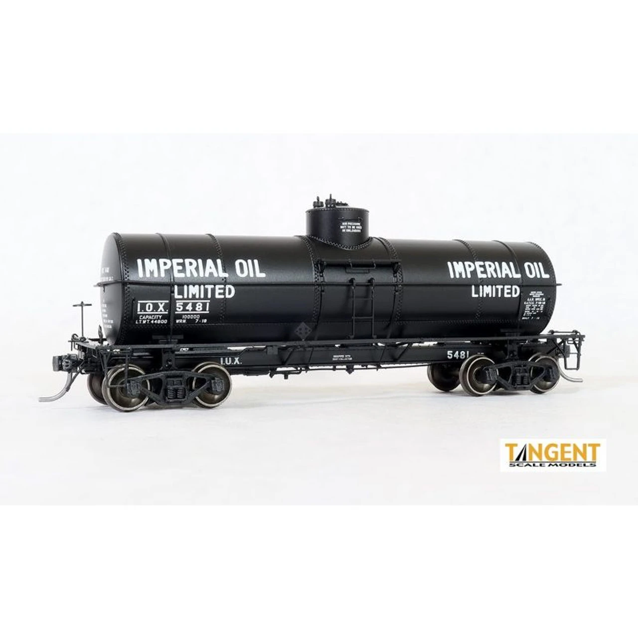 Tangent Scale Models 19070-03 - GATC 1917-design 10000 Gallon Tank Car Imperial Oil Limited (IOX) 5481 - HO Scale 1 Tangent Scale Models 19070-03 - GATC 1917-design 10000 Gallon Tank Car Imperial Oil Limited (IOX) 5481 - HO Scale