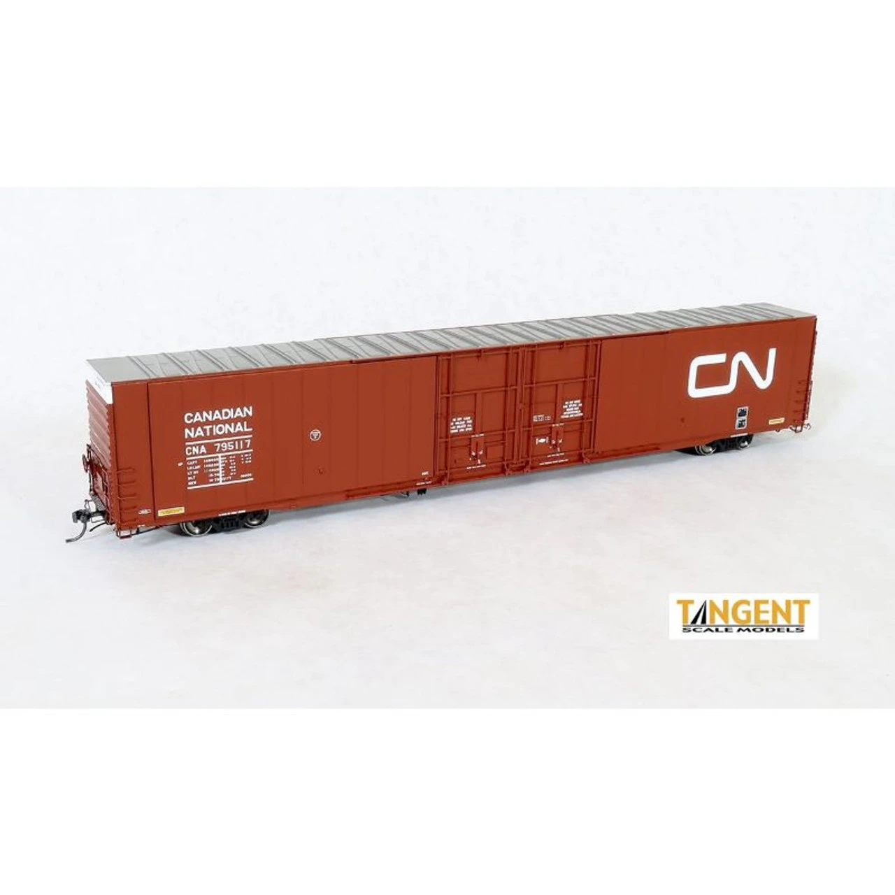 Tangent Scale Models 25039-04 - Greenville 86′ Double Plug Door Box Car Canadian National (CNA) 795110 - HO Scale 1 Tangent Scale Models 25039-04 - Greenville 86′ Double Plug Door Box Car Canadian National (CNA) 795110 - HO Scale