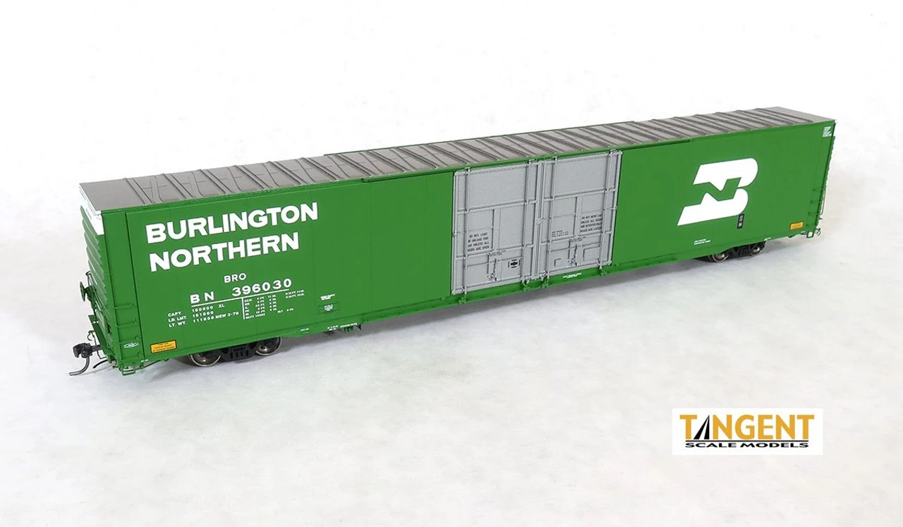 Tangent Scale Models 25045-03 - Greenville 86′ Double Plug Door Box Car Burlington Northern (BN) 396034 - HO Scale 1 Tangent Scale Models 25045-03 - Greenville 86′ Double Plug Door Box Car Burlington Northern (BN) 396034 - HO Scale