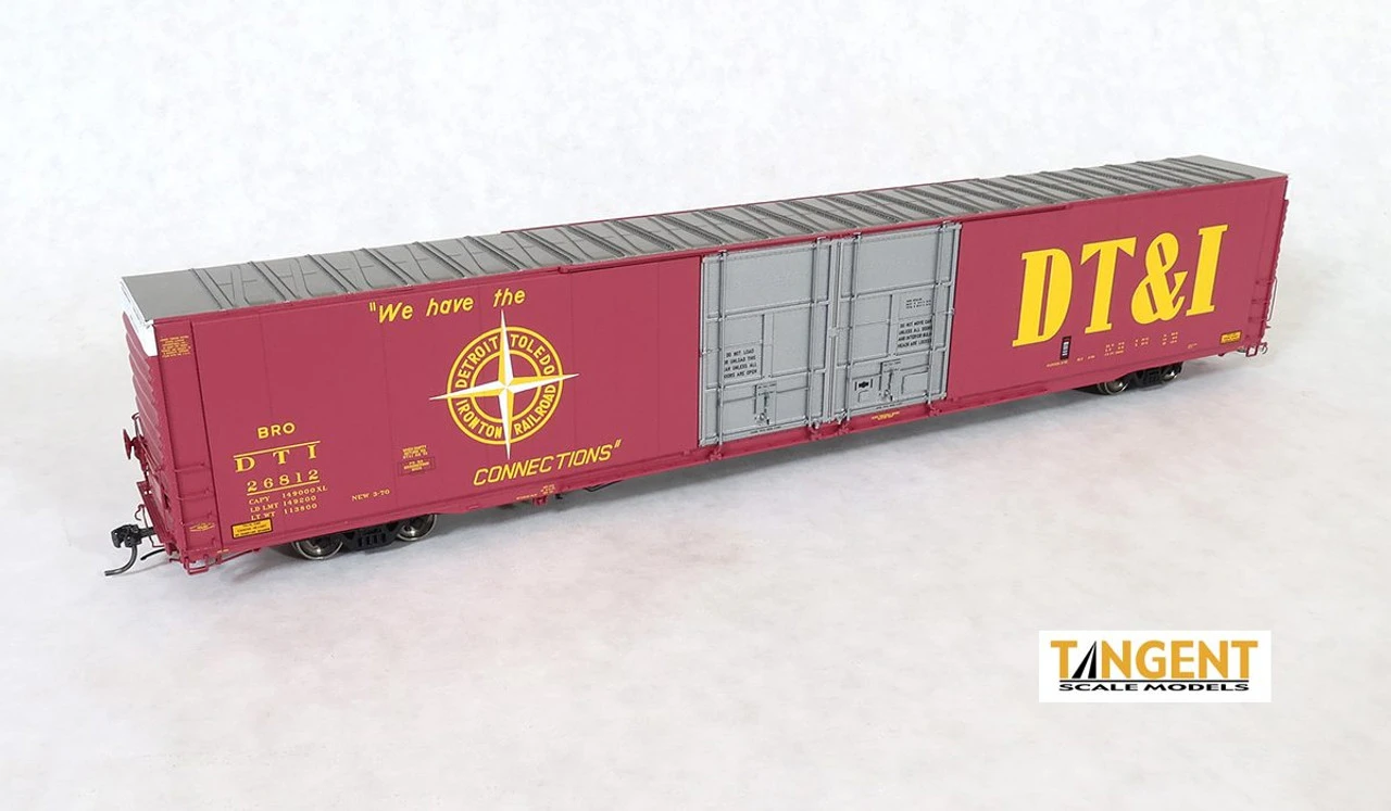 Tangent Scale Models 25046-08 - Greenville 86′ Double Plug Door Box Car Detroit, Toledo And Ironton (DTI) 26844 - HO Scale 1 Tangent Scale Models 25046-08 - Greenville 86′ Double Plug Door Box Car Detroit, Toledo And Ironton (DTI) 26844 - HO Scale