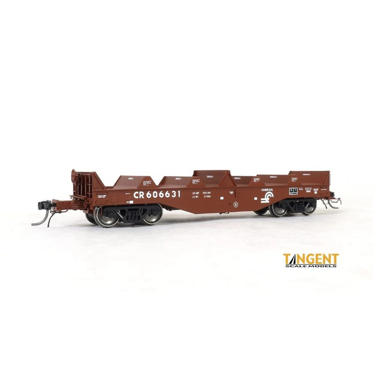 Tangent Scale Models 2701301 - Conrail (CR) "G41A Repaint 1997" W/ Hoods - PRR Shops G41A Coil Car Conrail (CR) 606621 - HO Scale 1 Tangent Scale Models 2701301 - Conrail (CR) "G41A Repaint 1997" W/ Hoods - PRR Shops G41A Coil Car Conrail (CR) 606621 - HO Scale