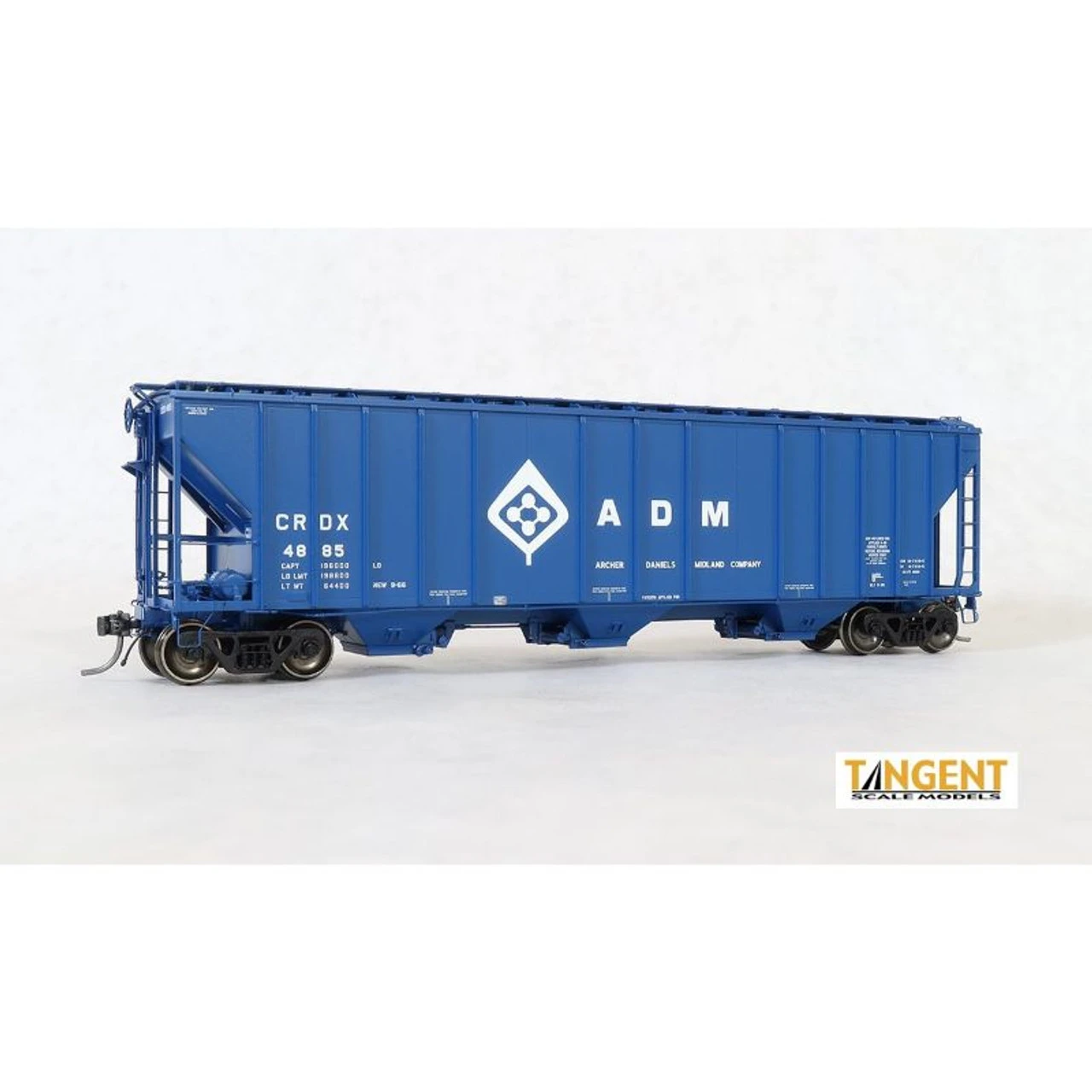 Tangent Scale Models 28013-02 - CRDX " ADM Blue Lease 9-1966" GATC 4500 Covered Hopper ADM (CRDX) 4881 - HO Scale 1 Tangent Scale Models 28013-02 - CRDX " ADM Blue Lease 9-1966" GATC 4500 Covered Hopper ADM (CRDX) 4881 - HO Scale