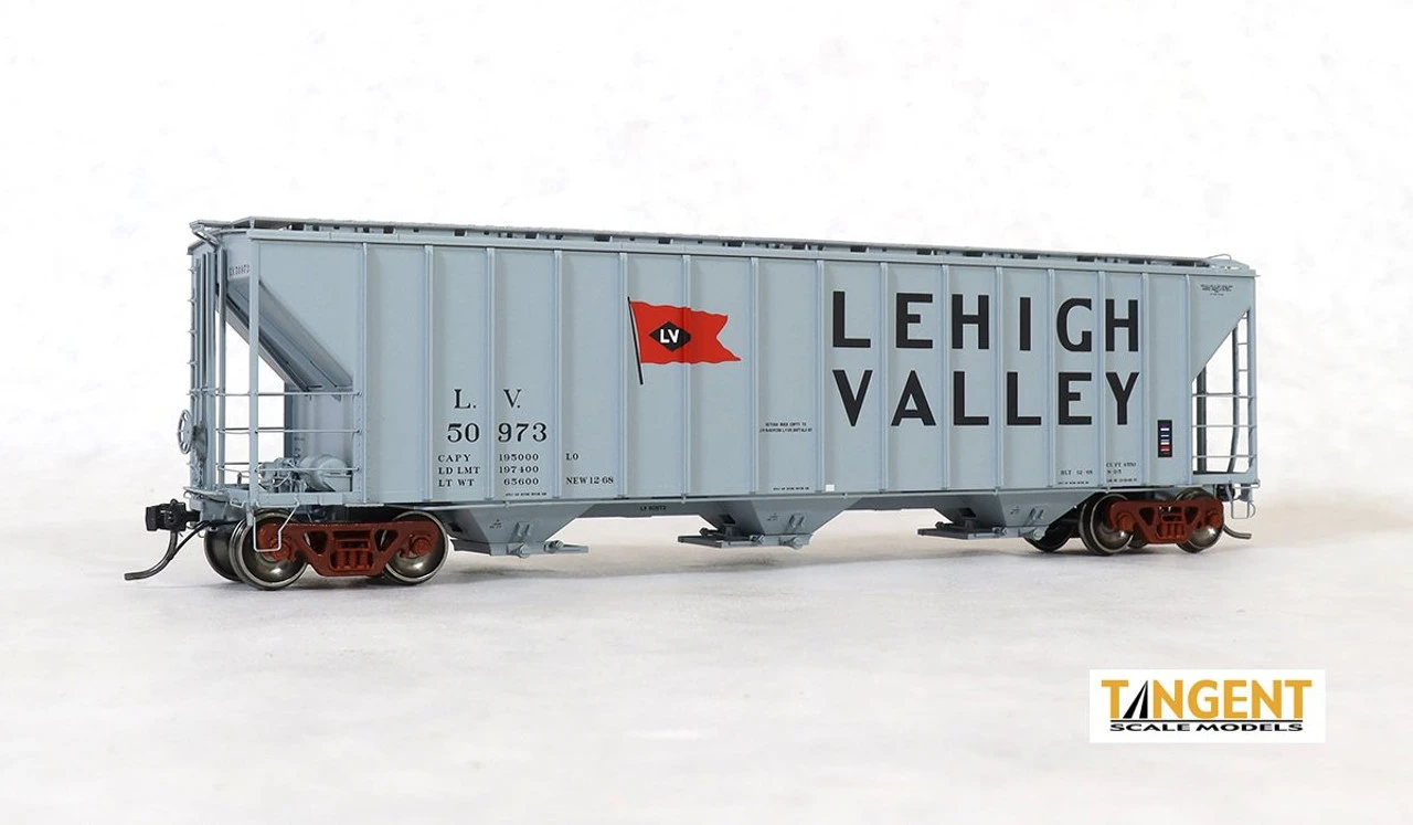 Tangent Scale Models 28061-03 - PC Sam Rea Shops 4600 Covered Hopper Lehigh Valley (LV) 50964 - HO Scale 1 Tangent Scale Models 28061-03 - PC Sam Rea Shops 4600 Covered Hopper Lehigh Valley (LV) 50964 - HO Scale