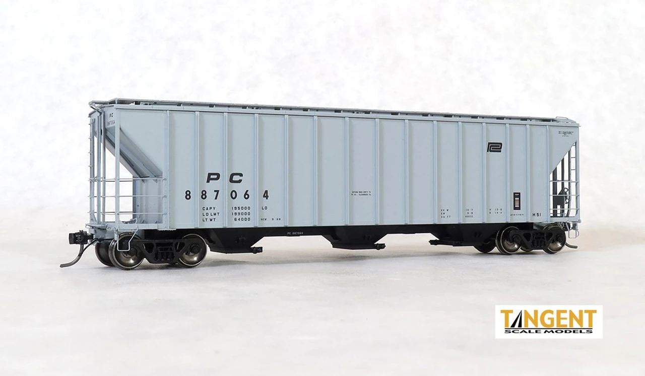 Tangent Scale Models 28063-06 - PC Sam Rea Shops 4600 Covered Hopper Penn Central (PC) 887050 - HO Scale 1 Tangent Scale Models 28063-06 - PC Sam Rea Shops 4600 Covered Hopper Penn Central (PC) 887050 - HO Scale