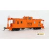 Tangent Scale Models 60212-03 - IC Centralia Wide-Vision Steel Caboose - Simplified Orange Repaint W/ Logo 1978+ Illinois Central Gulf (ICG) 199565 - HO Scale