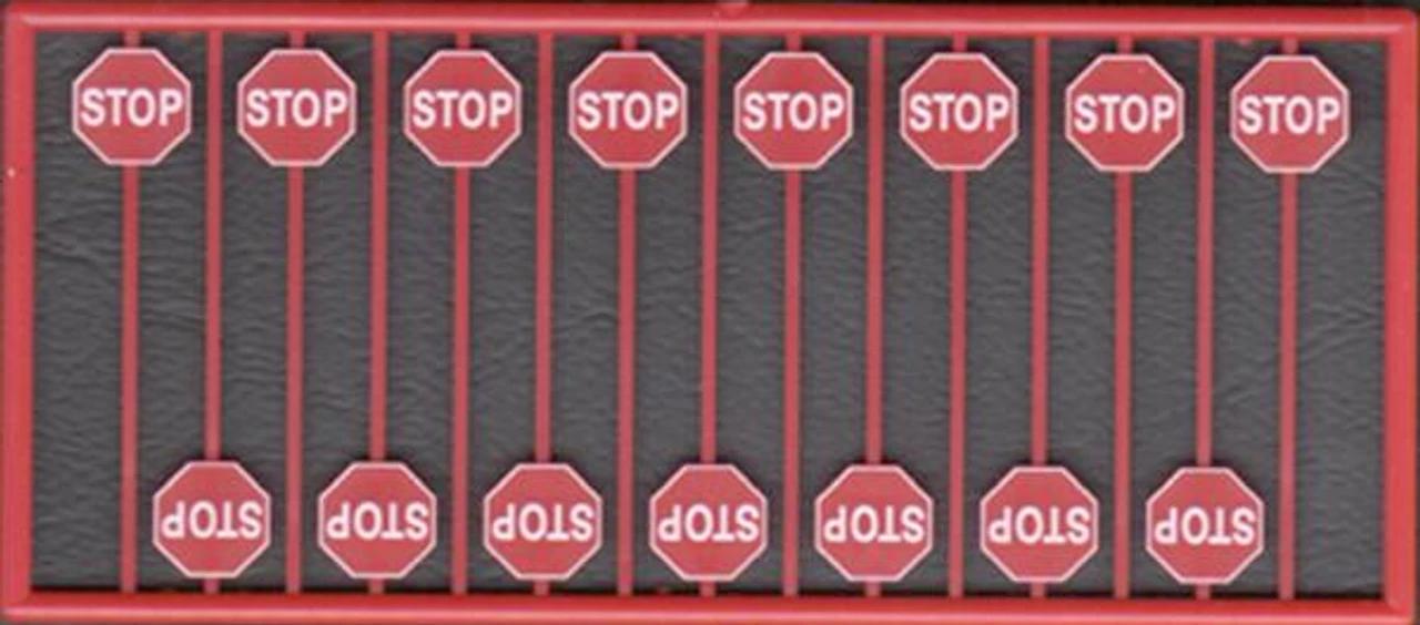 Tichy Train Group 8247 - Modern Stop Sign 15 Pcs - HO Scale 1 Tichy Train Group 8247 - Modern Stop Sign 15 Pcs - HO Scale