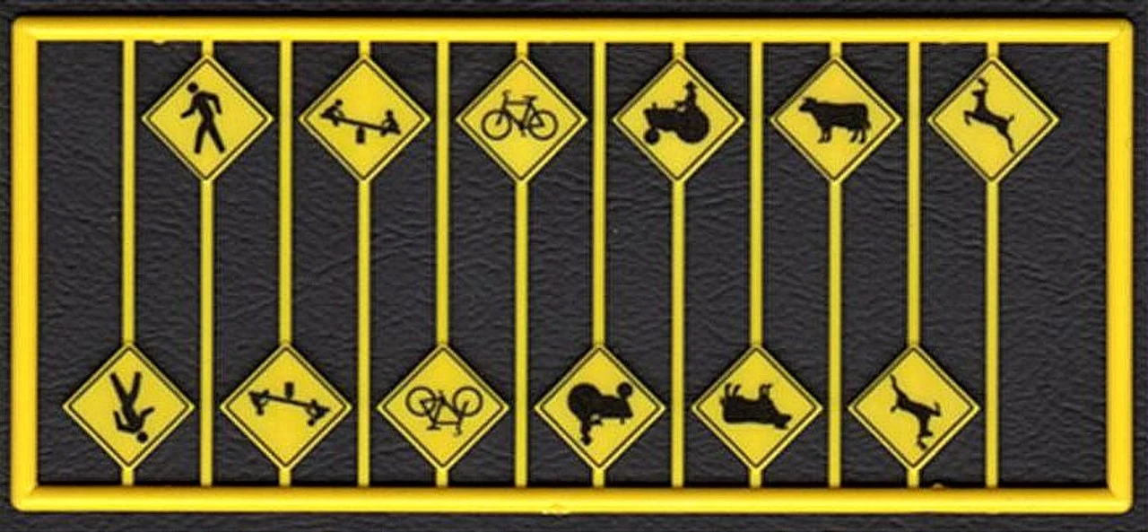 Tichy Train Group 8253 - Warning Signs Pictures 12 Pcs - HO Scale 1 Tichy Train Group 8253 - Warning Signs Pictures 12 Pcs - HO Scale