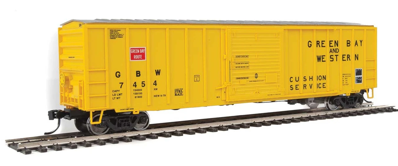 Walthers Mainline 910-1828 - 50' ACF Exterior Post Boxcar Green Bay & Western (GBW) 7454 - HO Scale 1 Walthers Mainline 910-1828 - 50' ACF Exterior Post Boxcar Green Bay & Western (GBW) 7454 - HO Scale