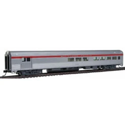 Walthers Mainline 910-30057 - 85' Budd Baggage-Lounge - Ready To Run -- Southern Pacific (silver, Red) Southern Pacific (SP) Un-numbered - HO Scale