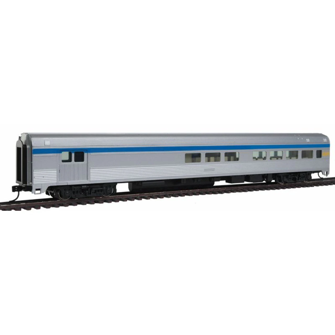 Walthers Mainline 910-30059 - 85' Budd Baggage-Lounge - Ready To Run -- Via Rail Canada (silver, Blue, Yellow) VIA Rail Canada (VIA) Un-numbered - HO Scale 1 Walthers Mainline 910-30059 - 85' Budd Baggage-Lounge - Ready To Run -- Via Rail Canada (silver, Blue, Yellow) VIA Rail Canada (VIA) Un-numbered - HO Scale