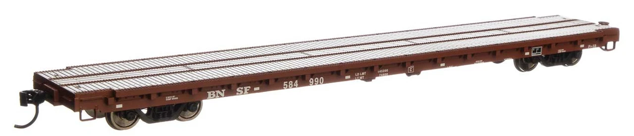 Walthers Mainline 910-5394 - 60' Pullman-Standard Flatcar BNSF 584990 - HO Scale 1 Walthers Mainline 910-5394 - 60' Pullman-Standard Flatcar BNSF 584990 - HO Scale
