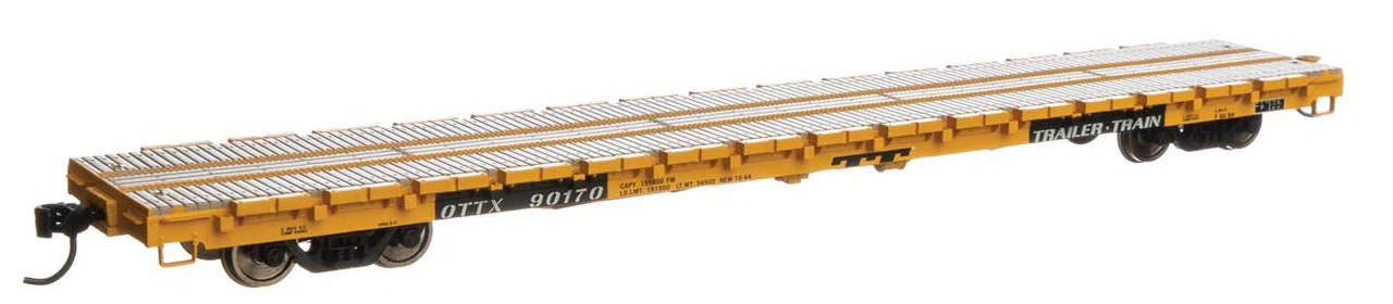 Walthers Mainline 910-5405 - 60' Pullman-Standard Flatcar Trailer Train (OTTX) 90170 - HO Scale 1 Walthers Mainline 910-5405 - 60' Pullman-Standard Flatcar Trailer Train (OTTX) 90170 - HO Scale