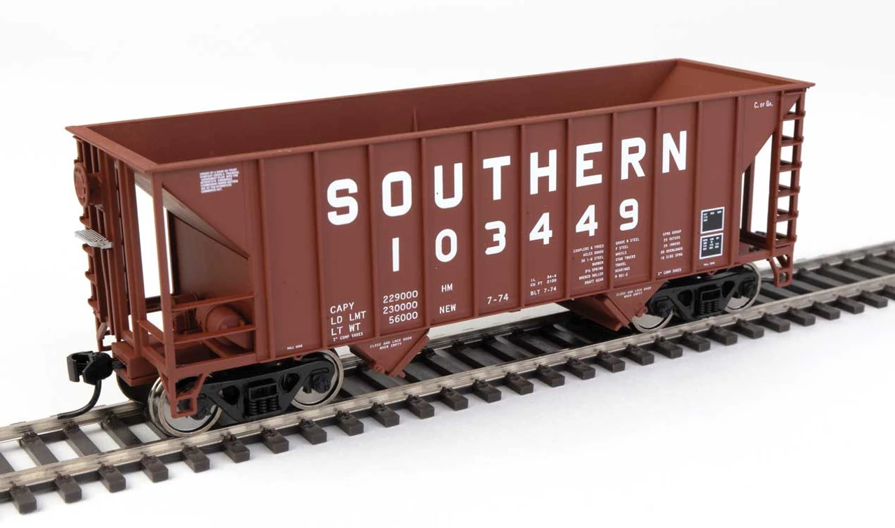 Walthers Mainline 910-56622 - 34' 100-Ton 2-Bay Hopper Southern (SOU) 103449 - HO Scale 1 Walthers Mainline 910-56622 - 34' 100-Ton 2-Bay Hopper Southern (SOU) 103449 - HO Scale