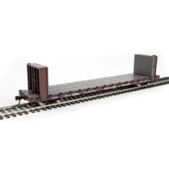 Walthers Mainline 910-5874 - 60' P-S Bulkhead Flatcar Trailer Train (PTTX) 90585 - HO Scale