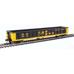 Walthers Mainline 910-6278 - 53' Railgon (as-built; Black, Yellow) Railgon (GONX) 310224 - HO Scale