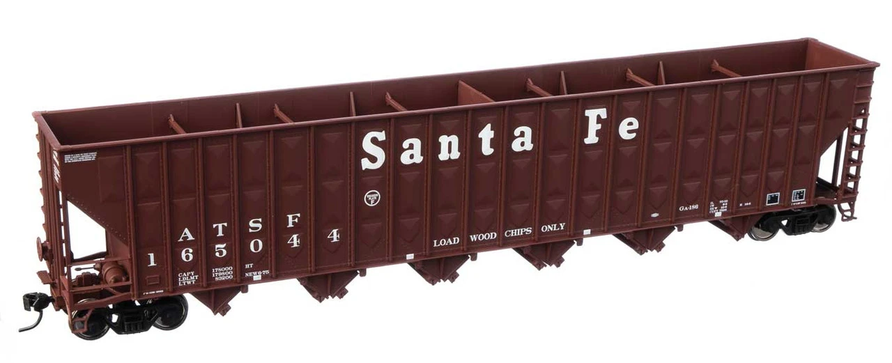 Walthers Mainline 910-6753 - Greenville 7,000 CuFt Woodchip Hopper Atchison, Topeka And Santa Fe (ATSF) 165044 - HO Scale 1 Walthers Mainline 910-6753 - Greenville 7,000 CuFt Woodchip Hopper Atchison, Topeka And Santa Fe (ATSF) 165044 - HO Scale
