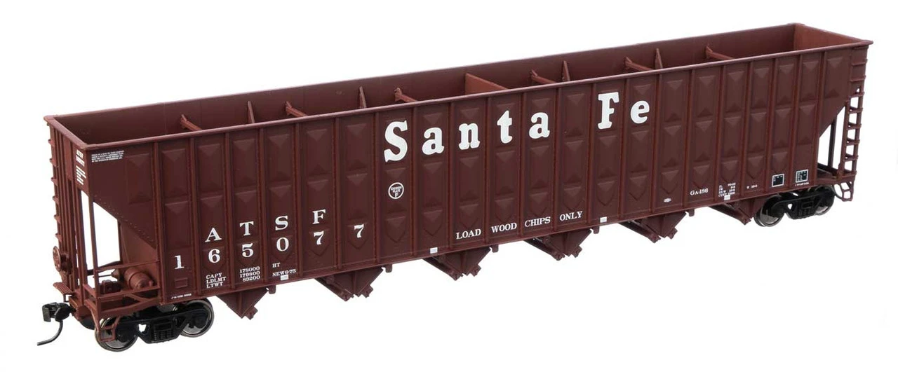 Walthers Mainline 910-6754 - Greenville 7,000 CuFt Woodchip Hopper Atchison, Topeka And Santa Fe (ATSF) 165077 - HO Scale 1 Walthers Mainline 910-6754 - Greenville 7,000 CuFt Woodchip Hopper Atchison, Topeka And Santa Fe (ATSF) 165077 - HO Scale