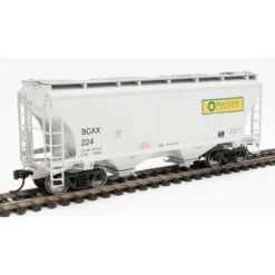 Walthers Mainline 910-7568 - 39' Trinity 3281 2-Bay Covered Hopper Blue Circle Cement (BCAX) 251 - HO Scale