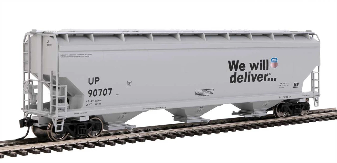 Walthers Mainline 910-7733 - 60' NSC 5150 3-Bay Covered Hopper Union Pacific (UP) 90707 - HO Scale 1 Walthers Mainline 910-7733 - 60' NSC 5150 3-Bay Covered Hopper Union Pacific (UP) 90707 - HO Scale