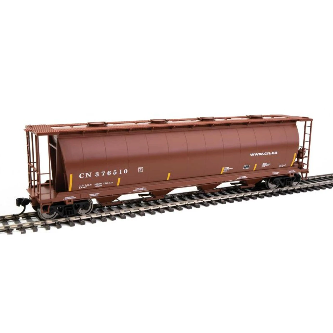 Walthers Mainline 910-7838 - 59' Cylindrical Hopper Canadian National (CN) 376537 - HO Scale 1 Walthers Mainline 910-7838 - 59' Cylindrical Hopper Canadian National (CN) 376537 - HO Scale
