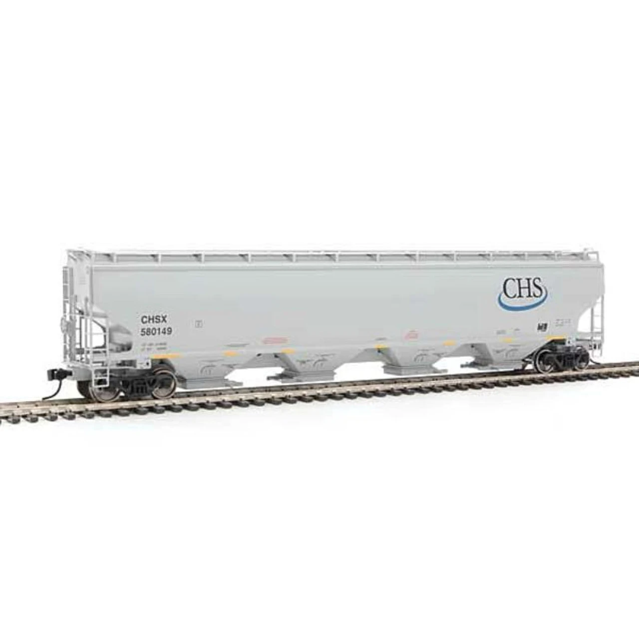 Walthers Proto 920-105850 - 67' Trinity 6351 4-Bay Covered Hopper - Ready To Run -- Cenex Harvest States Cooperative (gray, Blue CHS Logo) CHSX 580149 - HO Scale 1 Walthers Proto 920-105850 - 67' Trinity 6351 4-Bay Covered Hopper - Ready To Run -- Cenex Harvest States Cooperative (gray, Blue CHS Logo) CHSX 580149 - HO Scale