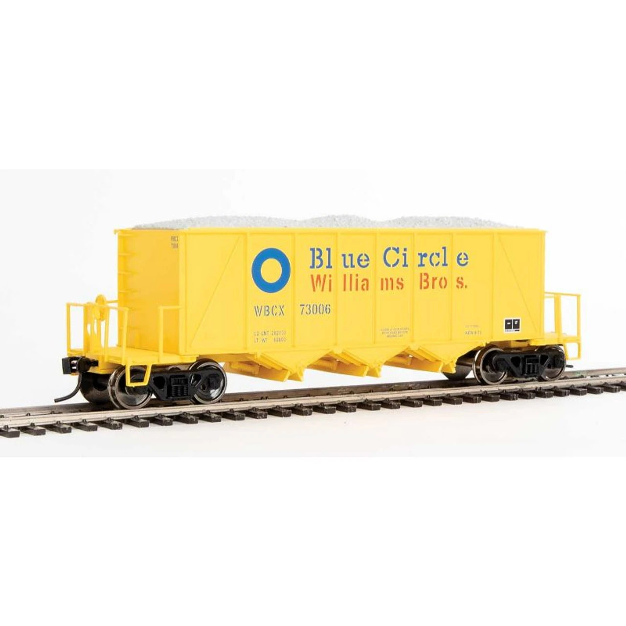 Walthers Proto 920-106017 - 40' Ortner 100-Ton Open Aggregate Hopper Blue Circle Cement (WBCX) 73006 - HO Scale 1 Walthers Proto 920-106017 - 40' Ortner 100-Ton Open Aggregate Hopper Blue Circle Cement (WBCX) 73006 - HO Scale