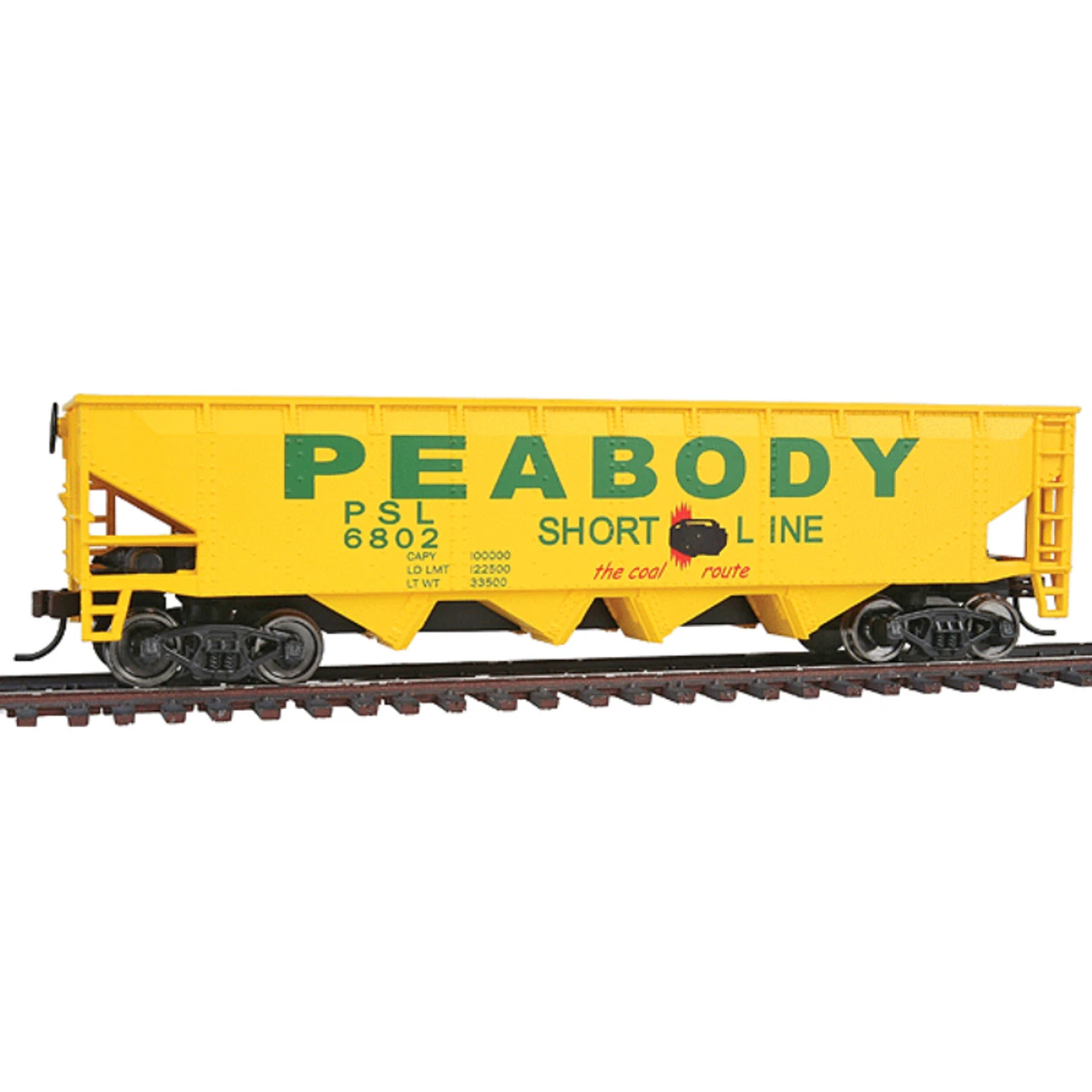 Walthers Trainline 931-1658 - 40' Offset Hopper Peabody Short Line (PSL) 6802 - HO Scale 1 Walthers Trainline 931-1658 - 40' Offset Hopper Peabody Short Line (PSL) 6802 - HO Scale