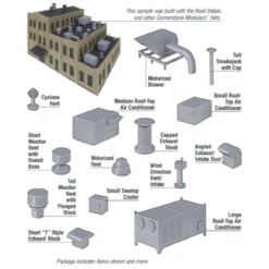 Walthers Cornerstone 933-3733 - Roof Details Kit - HO Scale Kit