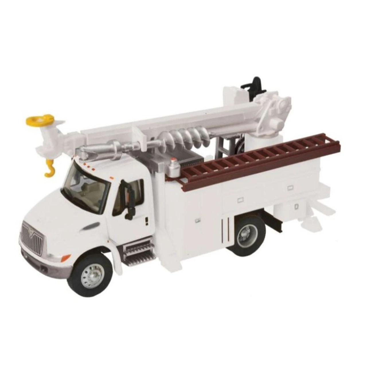 Walthers SceneMaster 949-11733 - 4300 Utility Truck W/Drill - White MOW - HO Scale 1 Walthers SceneMaster 949-11733 - 4300 Utility Truck W/Drill - White MOW - HO Scale