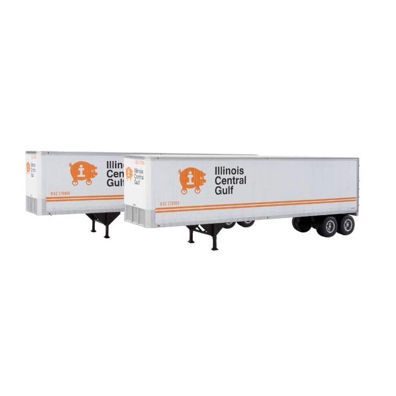 Walthers SceneMaster 949-2512 - 40' Trailmobile Trailer 2-Pack Illinois Central Gulf (ICG) - HO Scale 1 Walthers SceneMaster 949-2512 - 40' Trailmobile Trailer 2-Pack Illinois Central Gulf (ICG) - HO Scale