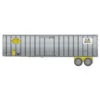 Walthers SceneMaster 949-2608 - Flexi-Van 40' Trailer 2-Pack - Assembled - New York Central #3 (yellow Logo And US Mail Placards; End Doors) New York Central (NYC) NYCU 204004, 204036 - HO Scale