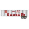 Walthers SceneMaster 949-2612 - Flexi-Van 40' Trailer 2-Pack - Assembled (Piggy Back Service; End Doors) Atchison, Topeka And Santa Fe (ATSF) SFTZ 04414, 04416 - HO Scale