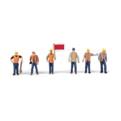 Walthers SceneMaster 949-6067 - Six Railroad Track Workers - HO Scale