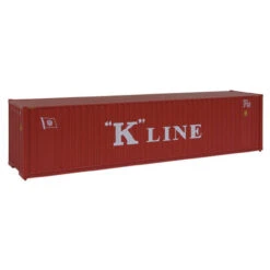 Walthers SceneMaster 949-8203 - 40' Hi Cube Corrugate Container W/ Flat Roof Kawasaki Kisen Kaisha, Ltd (K Line) - HO Scale