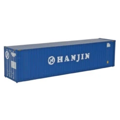 Walthers SceneMaster 949-8208 - 40' Hi Cube Corrugate Container W/ Flat Roof Hanjin - HO Scale