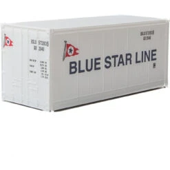 Walthers SceneMaster 949-8661 - 20' Smooth-Side Container - Ready To Run Blue Star Line - HO Scale