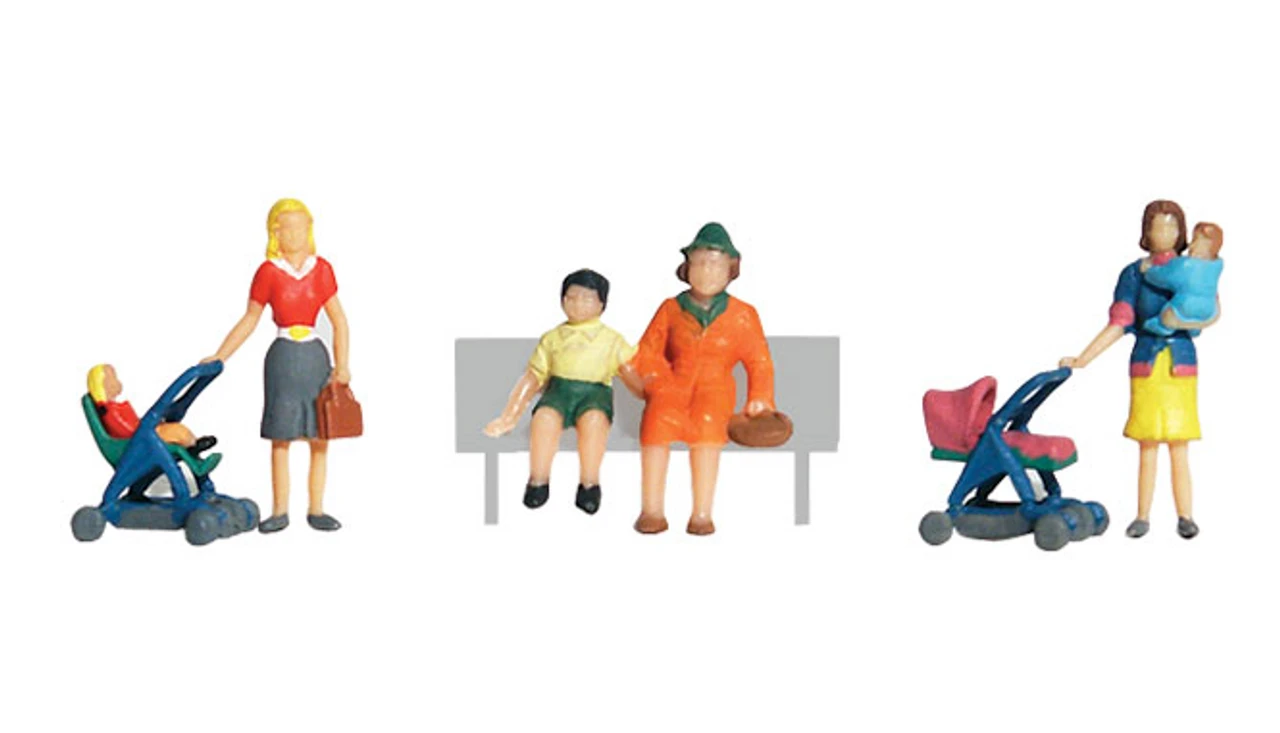 Woodland Scenics #1832 - Moms And Kids - HO Scale 1 Woodland Scenics #1832 - Moms And Kids - HO Scale