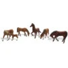 Woodland Scenics #1842 - Chestnut Horses - HO Scale