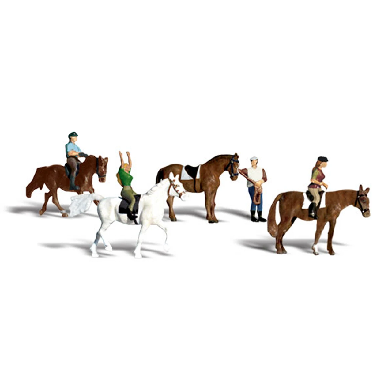 Woodland Scenics #1889 - Horseback Riders - HO Scale 1 Woodland Scenics #1889 - Horseback Riders - HO Scale