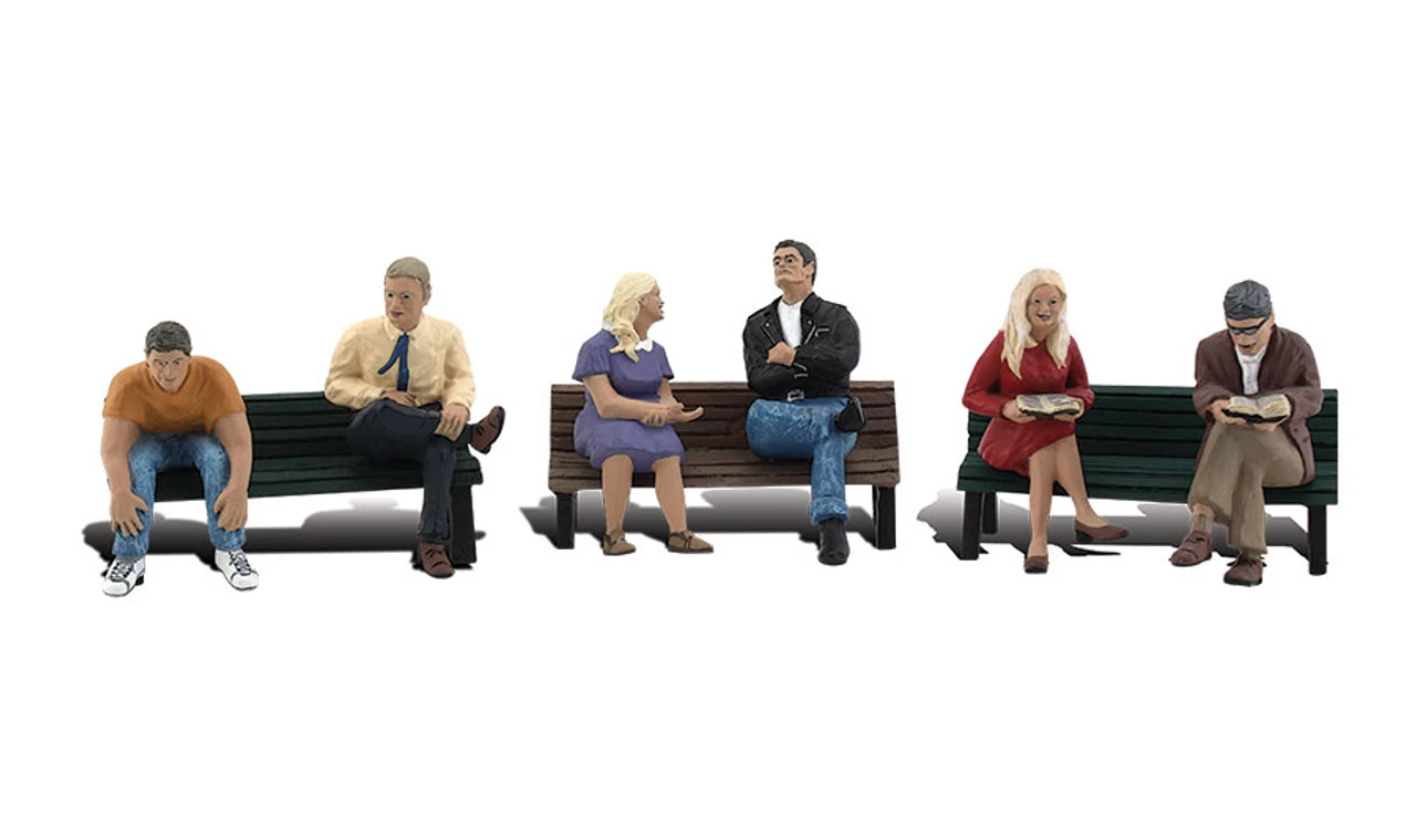 Woodland Scenics #2206 - People On Benches - N Scale 1 Woodland Scenics #2206 - People On Benches - N Scale
