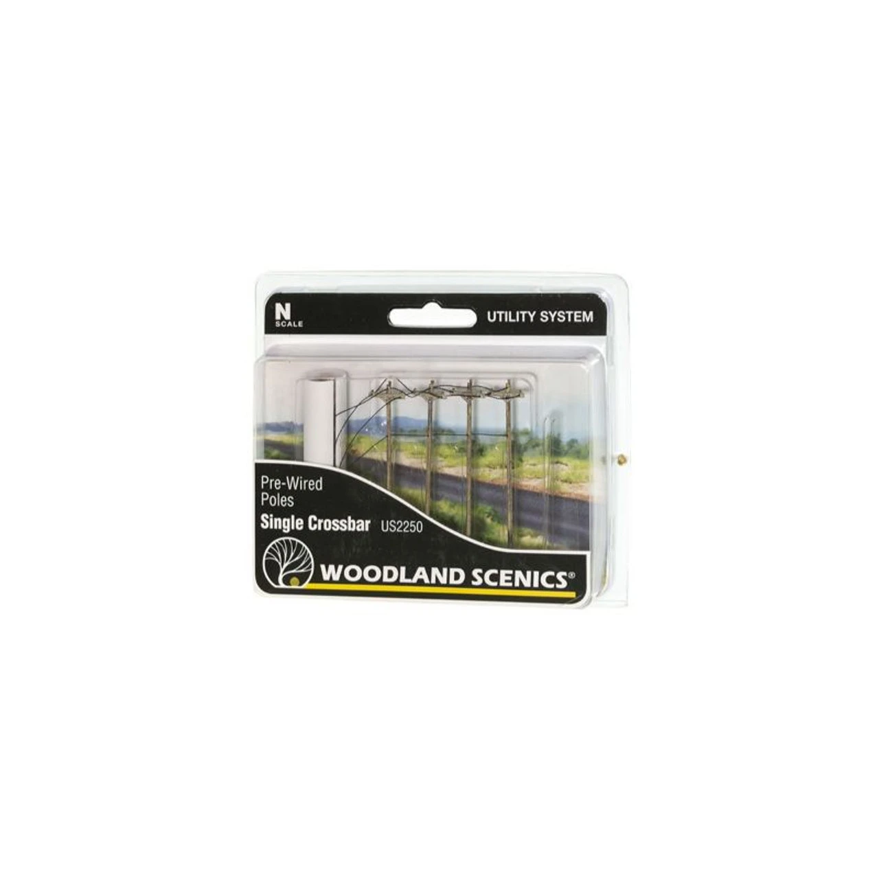 Woodland Scenics 2250 - Wired Poles Single Crossbar - N Scale 1 Woodland Scenics 2250 - Wired Poles Single Crossbar - N Scale