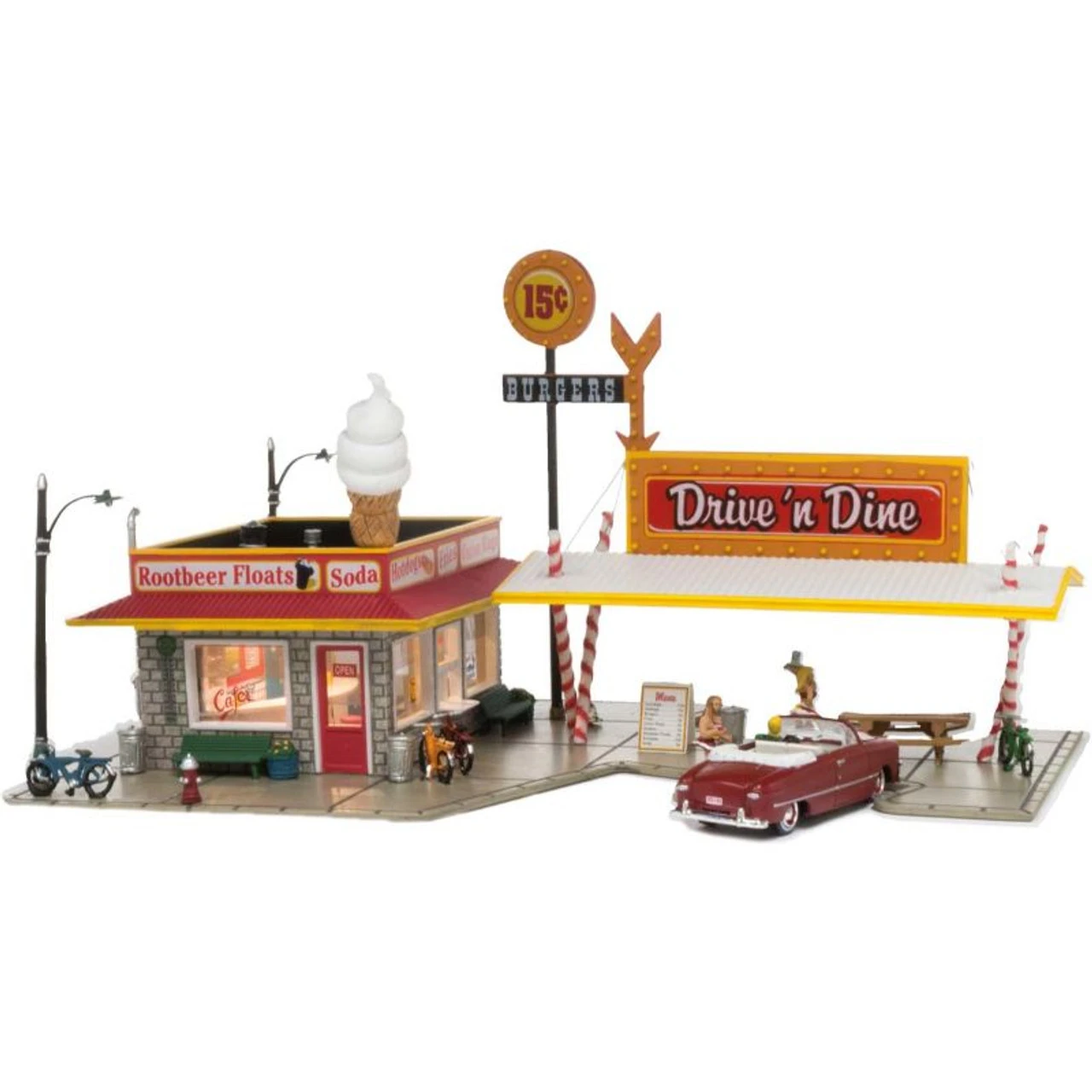 Woodland Scenics 4929 - Drive N Dine - Built-&-Ready Landmark Structure - N Scale 1 Woodland Scenics 4929 - Drive N Dine - Built-&-Ready Landmark Structure - N Scale