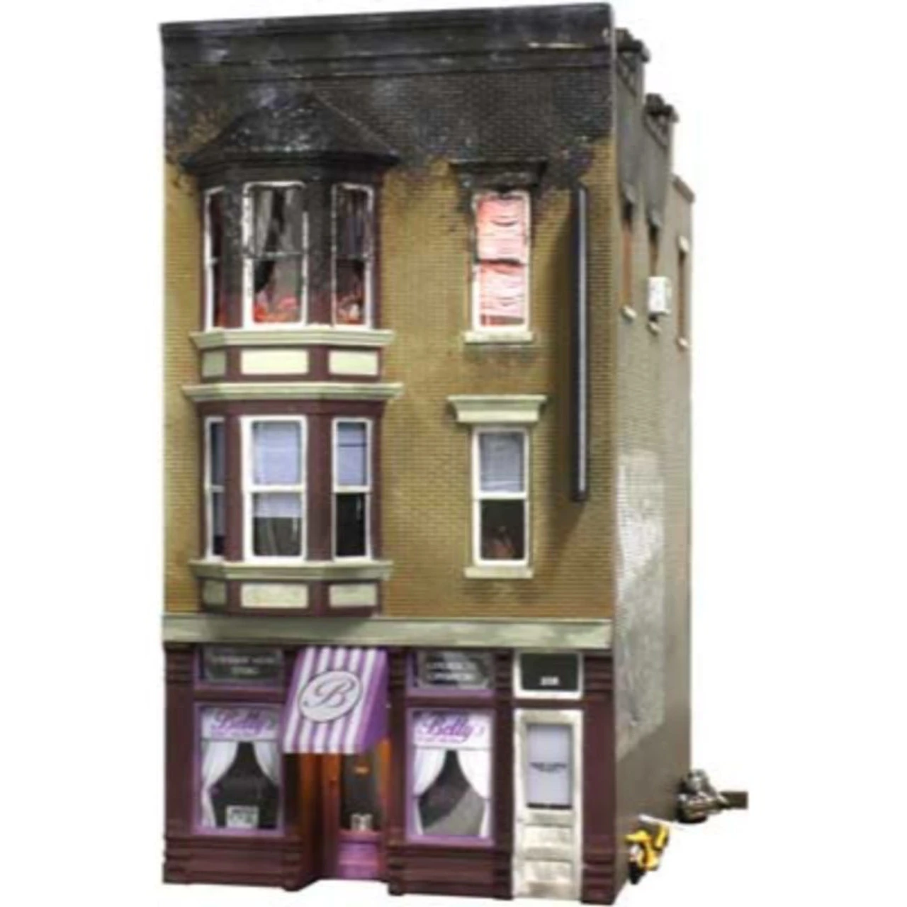 Woodland Scenics 5051 - Betty's Burning Building - HO Scale 1 Woodland Scenics 5051 - Betty's Burning Building - HO Scale