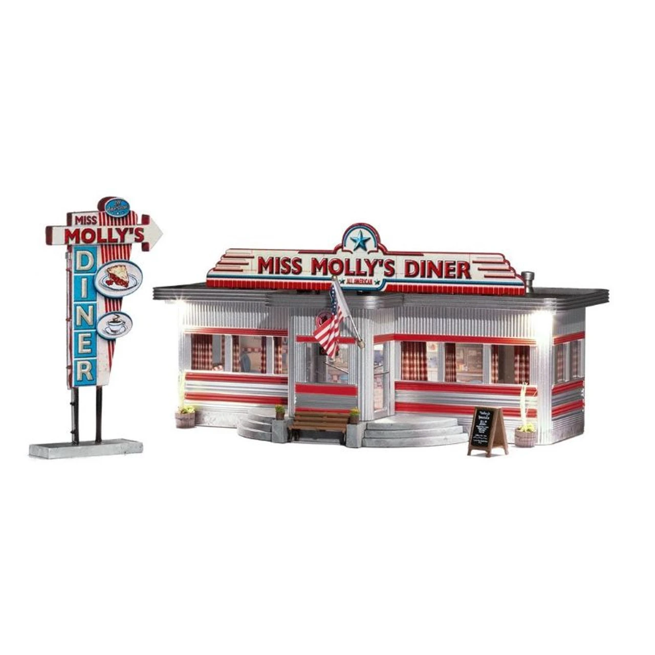 Woodland Scenics 5066 - Miss Molly's Diner - HO Scale 1 Woodland Scenics 5066 - Miss Molly's Diner - HO Scale